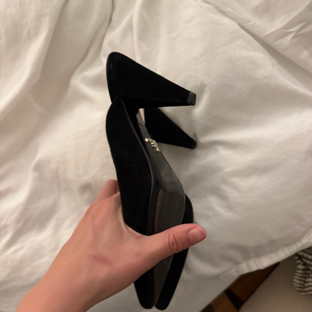 Prada Black Suede Mules kitten heel - Picture 7 of 7